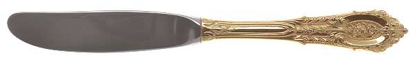 Golden Rose Point (Sterling, 1988, Gold Accent Rose) Butter Spreader
