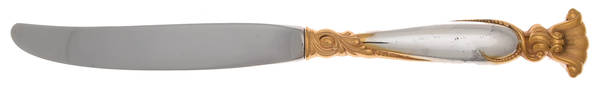 Golden Romance of The Sea (Sterling, Gold Accent) Modern Hollow Knife