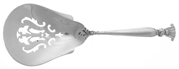 Golden Romance of The Sea (Sterling, Gold Accent) Solid Bon Bon Spoon with Pierced Bowl