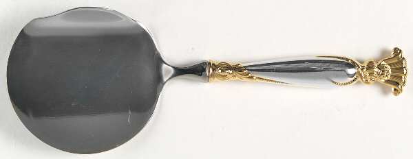 Golden Romance of The Sea (Sterling, Gold Accent) Cranberry Server with Stainless Bowl