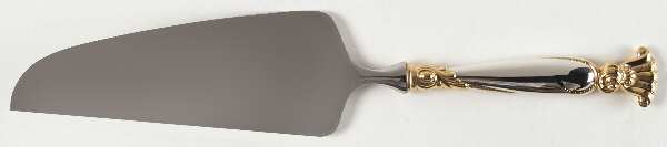 Golden Romance of The Sea (Sterling, Gold Accent) Pie & Cake Server with Stainless Blade