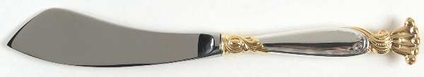Golden Romance of The Sea (Sterling, Gold Accent) Hollow Handle Master Butter Knife