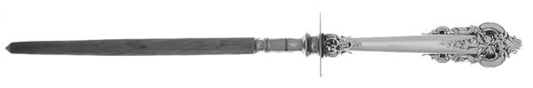 Grande Baroque (Sterling, 1941) Large Roast Steel Rod Knife Sharpener