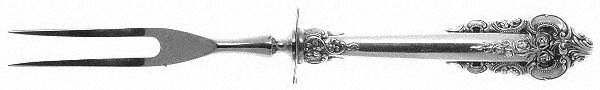Grande Baroque (Sterling, 1941) Small Steak Carving Fork with Stainless Prongs