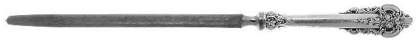 Grande Baroque (Sterling, 1941) Large Roast Knife Sharpener wSteel Rod
