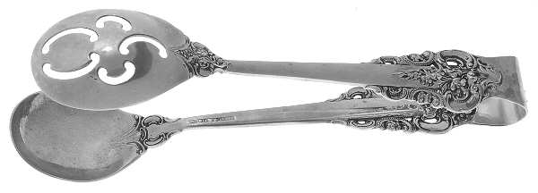 Grande Baroque (Sterling, 1941) Serving Tongs with Bowl Tips