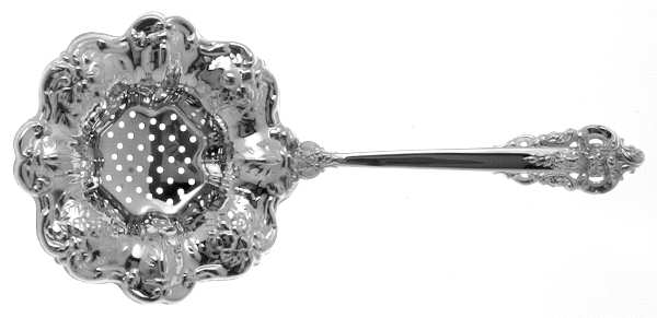 Grande Baroque (Sterling, 1941) Solid Individual Overcup Tea Strainer