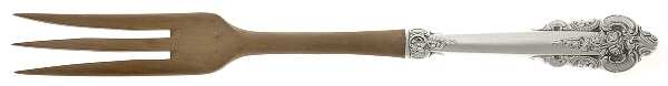 Grande Baroque (Sterling, 1941) Salad Serving Fork with Wooden Prongs