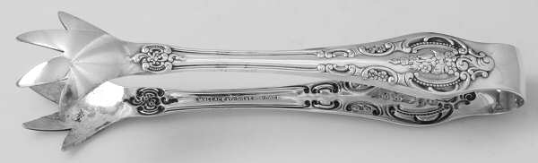 Grande Baroque (Sterling, 1941) Large Ice Serving Tongs with Claw Tips