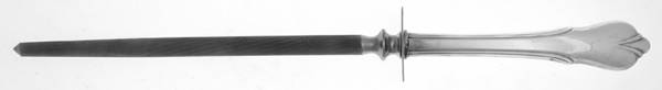 Grand Colonial (Sterling, 1942, No Monos) Large Roast Steel Rod Knife Sharpener
