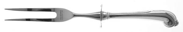 Grand Colonial (Sterling, 1942, No Monos) Sm Carving Fork W/Stnl Prongs & Pistol Hdl
