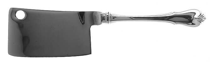 Grand Colonial (Sterling, 1942, No Monos) Cheese Cleaver with Stainless Blade
