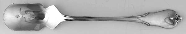 Grand Colonial (Sterling, 1942, No Monos) Short Handled Olive Spoon with Pierced Bowl