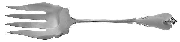 Grand Colonial (Sterling, 1942, No Monos) Solid Salad Serving Fork