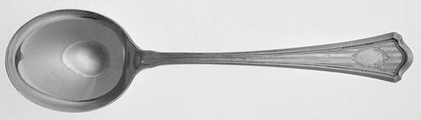 Hamilton (Sterling, 1911, No Monograms) Round Bowl Soup Spoon (Gumbo)