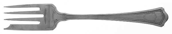 Hamilton (Sterling, 1911, No Monograms) Individual Salad Fork