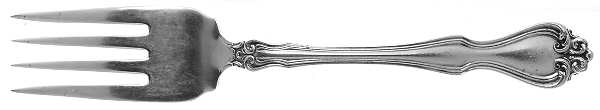 Hampton (Sterling, 1904) Medium Solid Cold Meat Serving Fork