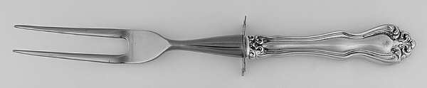 Hampton (Sterling, 1904) Small Steak Carving Fork with Stainless Prongs