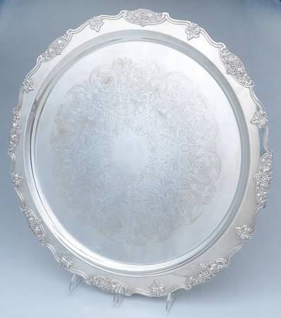 Harvest (Silverplate, Hollowware) Round Tray For Punch Bowl