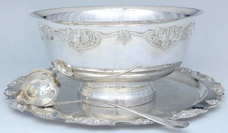 Harvest (Silverplate, Hollowware) 3 Pc Punch Set (PUN, PUNT, LAPU)