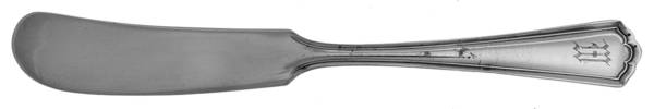 Hudson (Silverplate, 1917) Monogram Flat Handle Butter Spreader