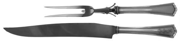 Hudson (Silverplate, 1917) Large 2-Piece Roast Carving Set with Stainless Blade
