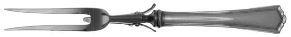 Hudson (Silverplate, 1917) Large Stainless-Prong Roast Carving Fork