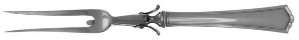 Hudson (Silverplate, 1917) Large Stainless-Prong Roast Carving Fork