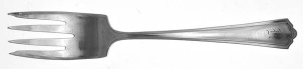 Hudson (Silverplate, 1917) Monogram Individual Salad Fork