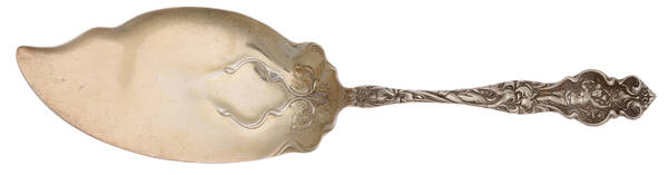 Irian (Sterling, 1902, No Monograms) Large Solid Fish Serving Knife