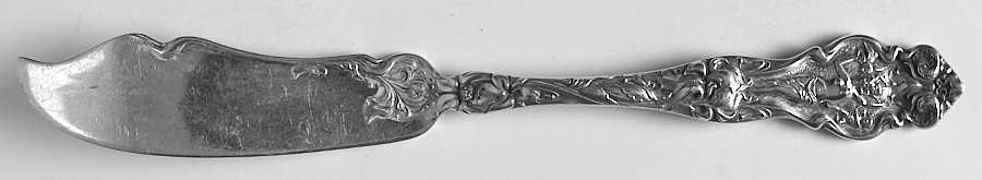 Irian (Sterling, 1902, No Monograms) Individual Solid Fish Knife