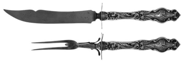 Irian (Sterling, 1902, No Monograms) (2 Pc)Carving Set-Lg Stnbl/Roast w/Sterling Guard