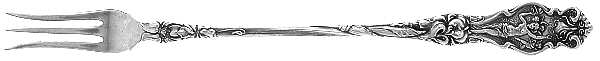 Irian (Sterling, 1902, No Monograms) Long Handle Olive Fork
