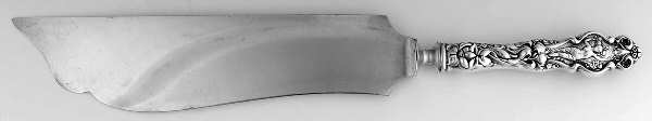 Irian (Sterling, 1902, No Monograms) Large Ice Cream Slicer with Silverplate Blade