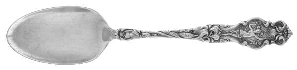 Irian (Sterling, 1902, No Monograms) Dessert/Oval Soup Spoon