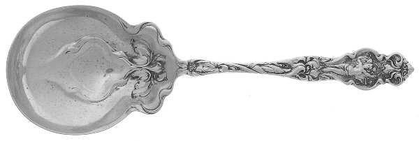 Irian (Sterling, 1902, No Monograms) Large Solid Berry/Casserole Spoon