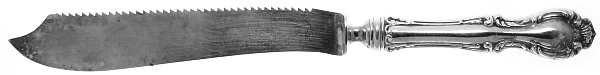 Joan (Silverplate, 1896) Cake Saw with Silverplate Blade