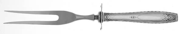 Juliet (Sterling, 1924, No Monograms) Small Steak Carving Fork with Stainless Prongs