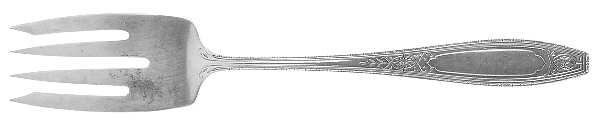Juliet (Sterling, 1924, No Monograms) Small Solid Cold Meat Serving Fork