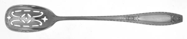 Juliet (Sterling, 1924, No Monograms) Pierced Bowl Short Handle Olive Spoon