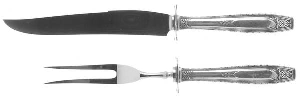 Juliet (Sterling, 1924, No Monograms) Small Steak 2-Piece Carving Set w/Stainless Blade