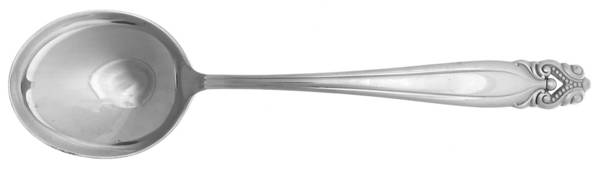 King Christian (Sterling, 1940, No Monograms) Round Bowl Soup Spoon (Gumbo)