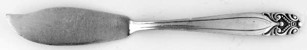 King Christian (Sterling, 1940, No Monograms) Flat Handle Master Butter Knife