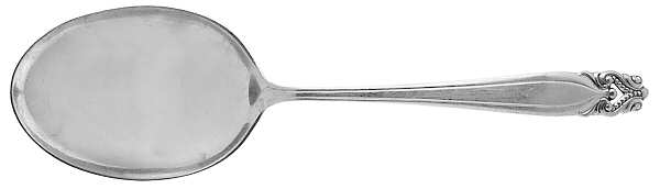 King Christian (Sterling, 1940, No Monograms) Small Solid Berry/Casserole Spoon