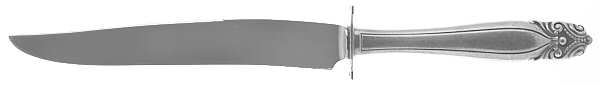 King Christian (Sterling, 1940, No Monograms) Small Steak Carving Knife with Stainless Blade