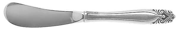 King Christian (Sterling, 1940, No Monograms) Butter Spreader Hollow Hdl-Paddle/Stainless Blade