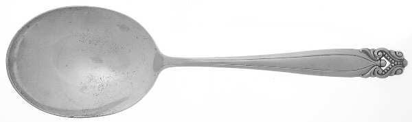 King Christian (Sterling, 1940, No Monograms) Solid Salad Serving Spoon
