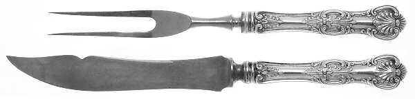 Kings (Sterling, 1903) Small Stainless Blade 2-Piece Steak Carving Set