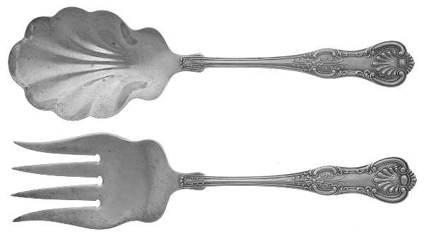Kings (Sterling, 1903) (2 Pc) Solid Salad Set