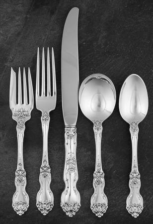 La Reine (Sterling, 1921, No Monograms) 5 Piece Place Size Setting